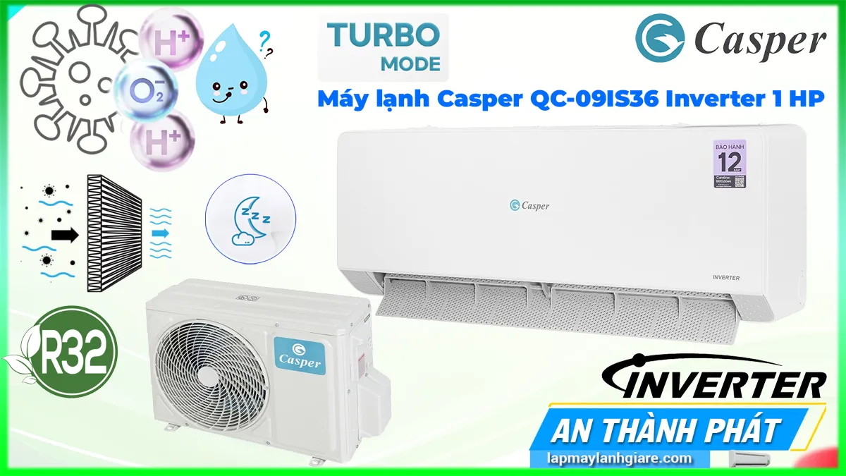 Máy lạnh Casper QC-09IS36 Inverter 1 HP