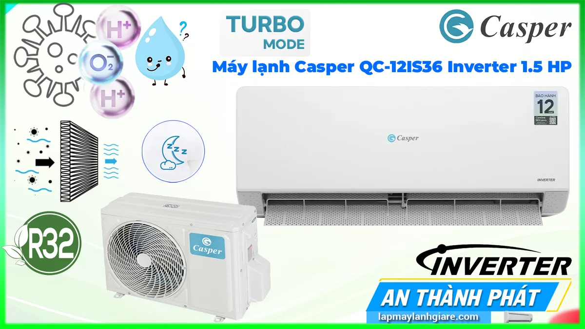 Máy lạnh Casper QC-12IS36 Inverter 1.5 HP