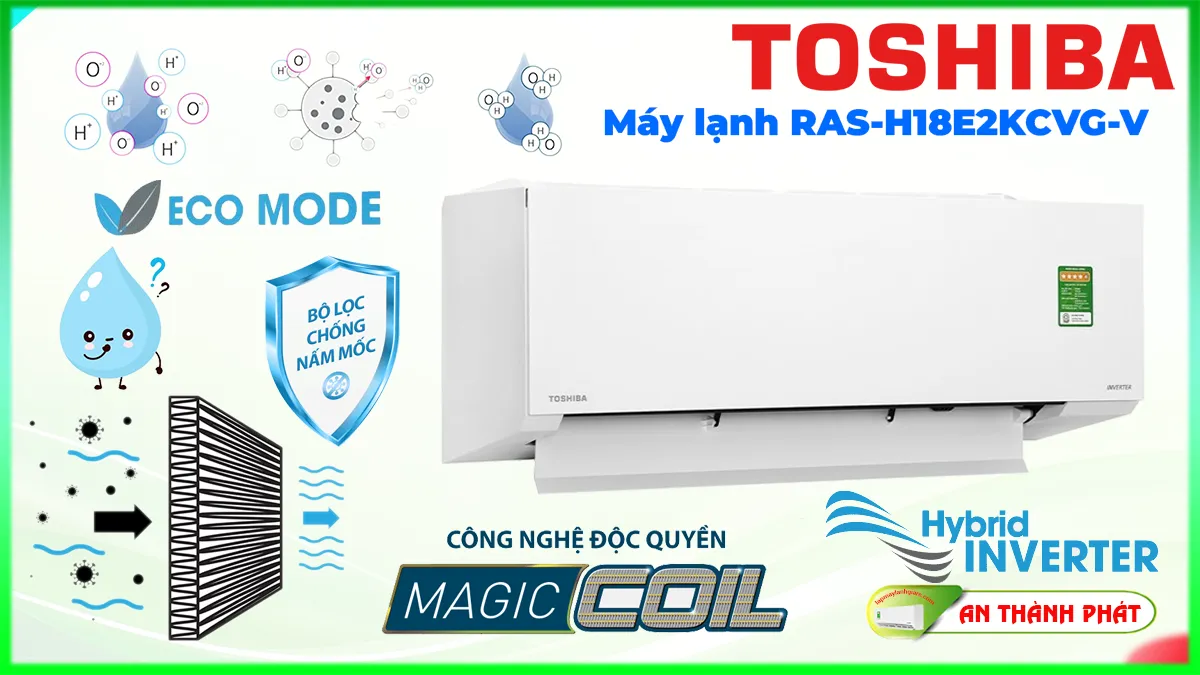 Máy lạnh Toshiba RAS-H18E2KCVG-V Inverter 2 HP