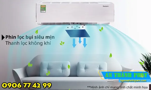 Máy lạnh Reetech 2.5 HP RT24-DF-BT/RC24-DF-BT 2.5HP cong nghe lọc khong khi
