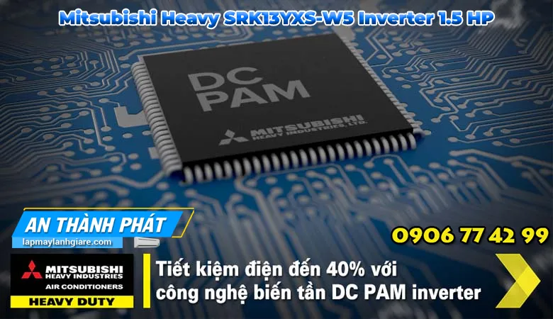 Máy lạnh Mitsubishi Heavy SRK13YXS-W5 Inverter 1.5 HP