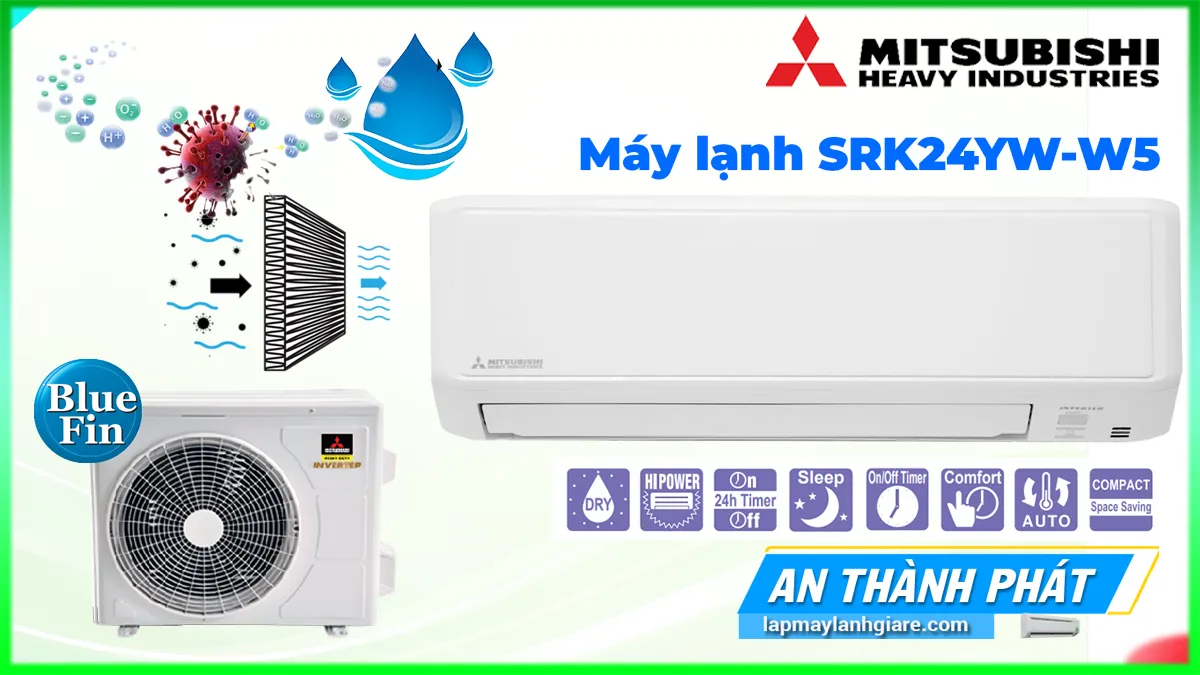 Máy lạnh Mitsubishi Heavy SRK24YW-W5 Inverter 2.5 HP