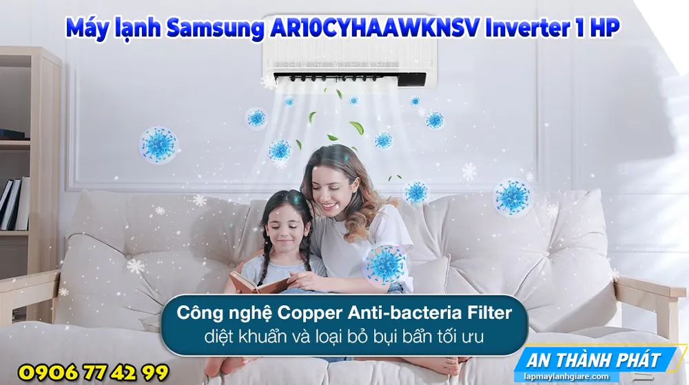 Máy lạnh Samsung AR10CYHAAWKNSV Inverter 1 HP