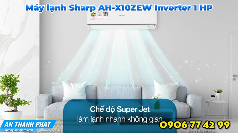 Máy lạnh Sharp AH-X10ZEW Inverter 1 HP
