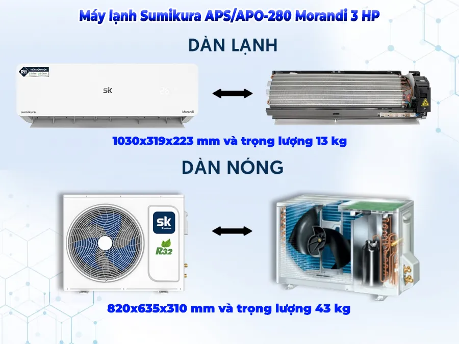 Máy lạnh Sumikura APS/APO-280 Morandi 3 HP