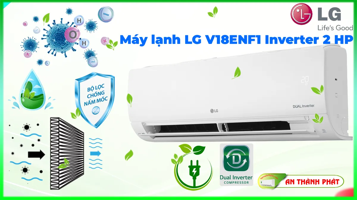 Máy lạnh LG V18ENF1 Inverter 2 HP