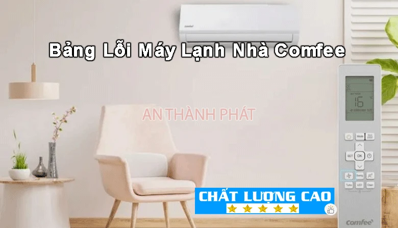 bảng lỗi máy lạnh nhà comfee
