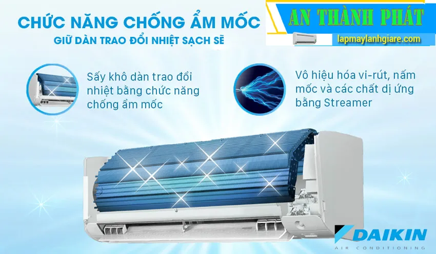 công nghệ chống âm mốc daikin inverter 2 hp FTKB60XVMV