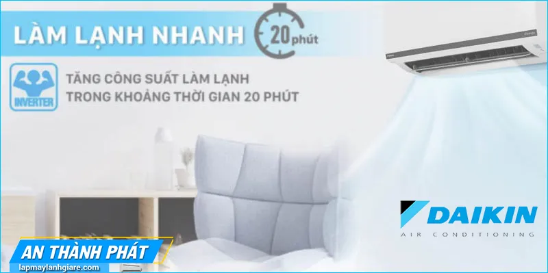 công nghệ làm lạnh nhanh Daikin FTKB60XVMV Inverter 2.5 HP 