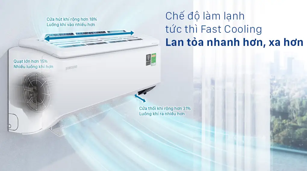chế độ làm lạnh nhanh trên máy lạnh samsung