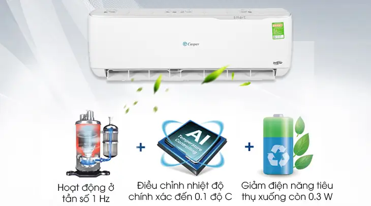 công nghệ inverter trên máycasper
