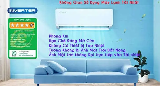 Những yếu tố ảnh hưởng đến lượng diện tiêu thụ của máy lạnh