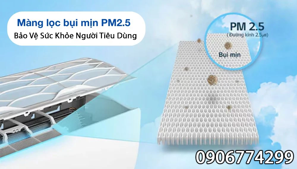 Máy lạnh 2 chiều LG Inverter 2.5 HP IDH24M1 IDH24M1 lọc không khí hiệu quả với tấm vi lọc