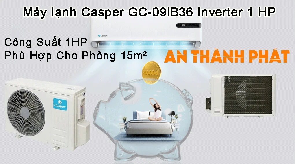 Máy lạnh Casper GC-09IB36 Inverter 1 HP