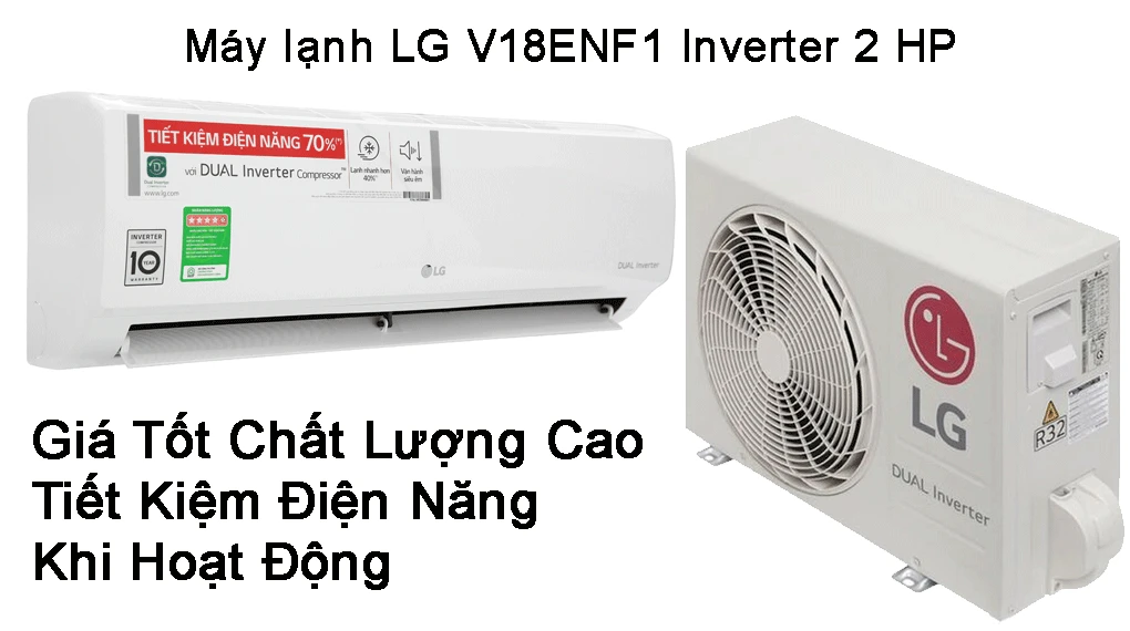 Máy Lạnh Tiết Kiệm Điện Cho Cửa Hàng Máy lạnh LG V18ENF1 Inverter 2 HP