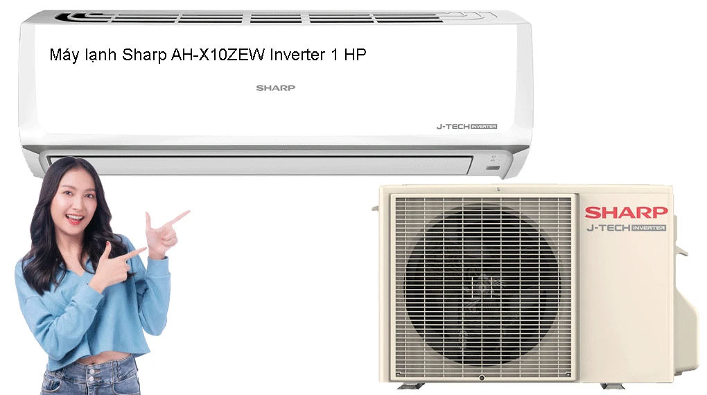 Top 5 Máy Lạnh Tiết Kiệm Điện Nhất Máy lạnh Sharp AH-X10ZEW Inverter 1 HP