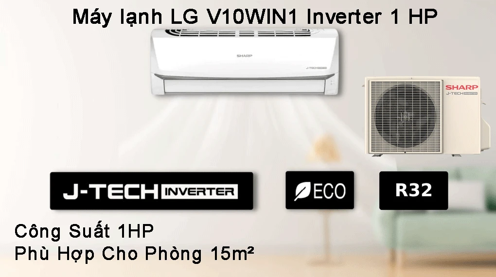 Máy lạnh Sharp AH-X10ZEW Inverter 1 HP