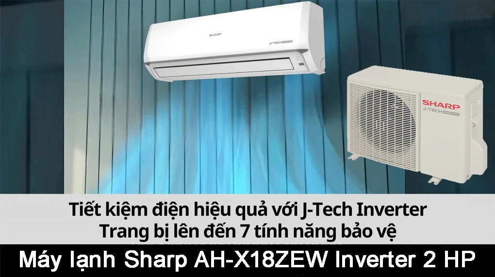 Máy lạnh Sharp AH-X18ZEW Inverter 2 HP
