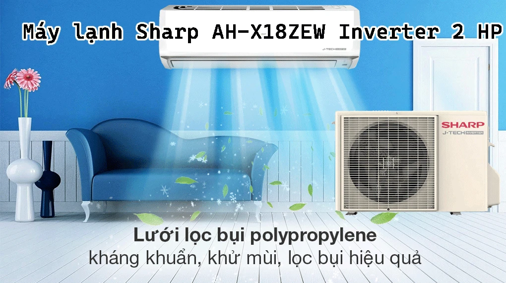 Máy lạnh Sharp AH-X18ZEW Inverter 2 HP