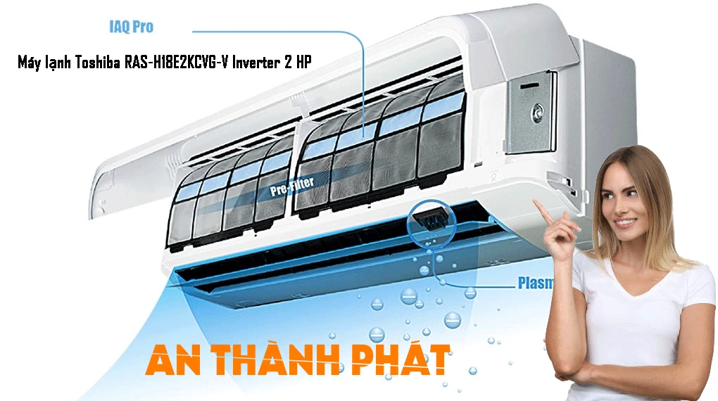 Máy lạnh Toshiba RAS-H18E2KCVG-V Inverter 2 HP