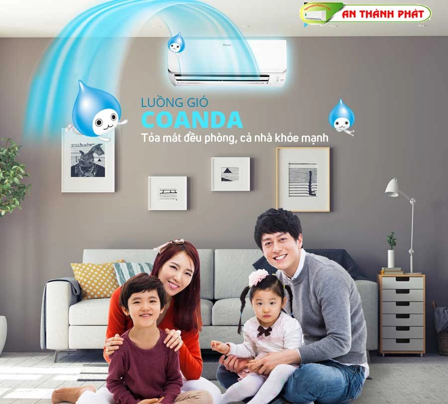 máy lạnh Daikin Inverter với làn gió Coanda