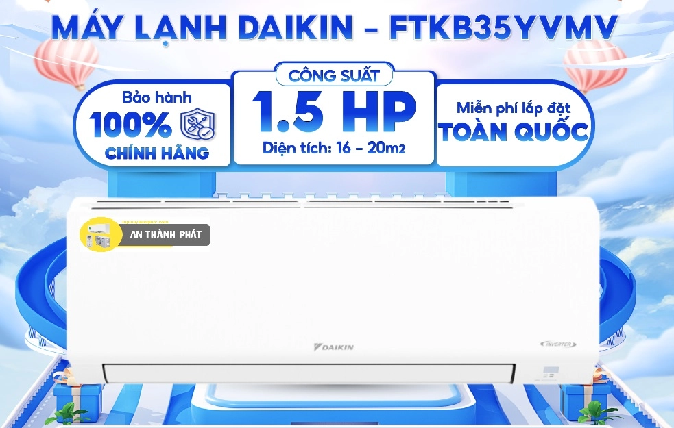 Máy lạnh Daikin FTKB35YVMV – 1.5HP – Inverter (Model 2024)
