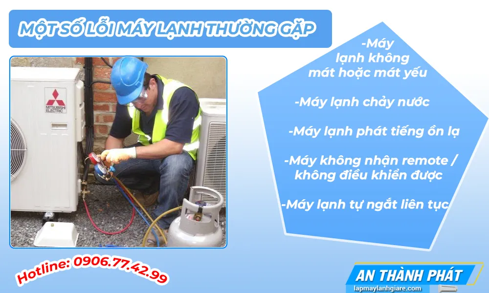 Những lỗi máy lạnh thường gặp trong một số dòng máy lạnh phổ thông