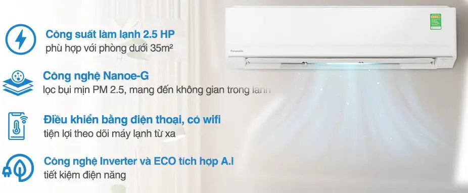 máy lạnh trang bị nhiều chức năng công nghệ thông minh