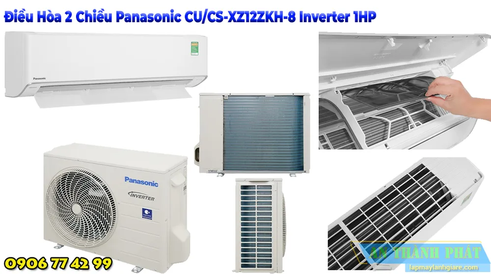 Điều Hòa 2 Chiều Panasonic CU/CS-XZ12ZKH-8 Inverter 1.5 HP 