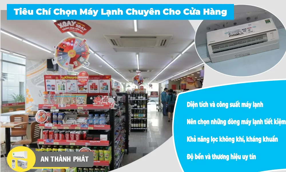 Những tiêu chí chọn dòng máy lạnh chuyên dụng phù hợp từng không gian cửa hàng 